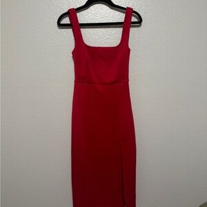 Showpo Red Sleeveless Sheath Midi Dress